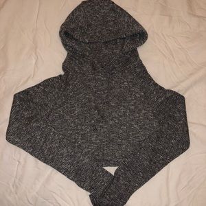 Gymshark slounge cropped hoodie grey